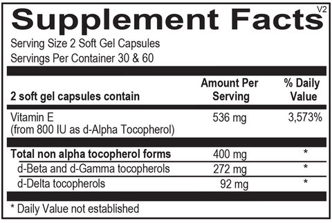 Natural Vitamin E Mixed Tocopherols